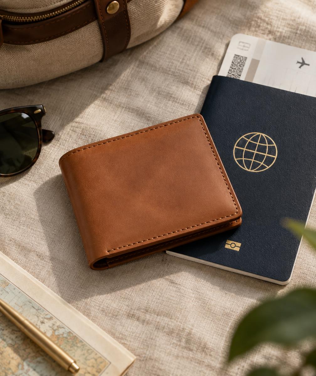 The Copperfield beside a passport and boarding pass